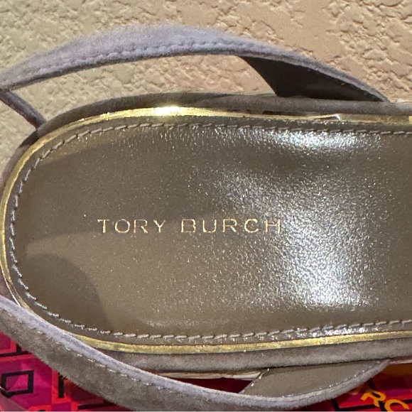 Tory Burch Women's Raffia Wedge Sandal Brown Wedge Leather Buckle Size 10.5 NIB - Picture 10 of 10